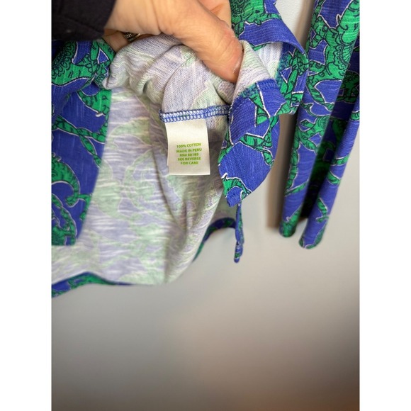Lilly Pulitzer Noelle Tunic Hoodie in the Loopy Elephants Pattern, - Picture 9 of 10